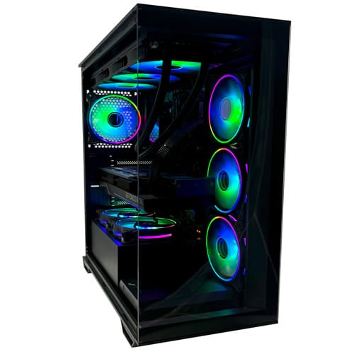 Top-mounted 360mm AIO radiator on the G6 Galactic U1, ARGB radiator fans drawing through the front mesh of the Vida Solus