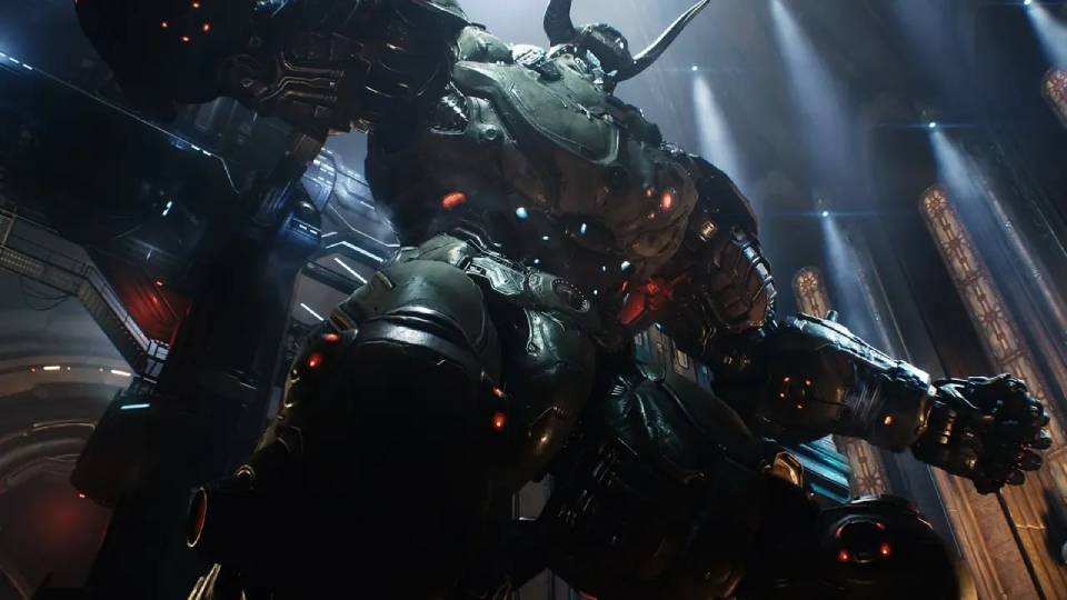 Doom: The Dark Ages 4K ultra settings with DLSS — high-end tier