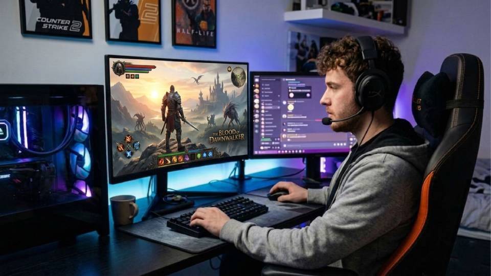 absorbing 4K gaming setup for The Blood of Dawnwalker — multiple playthrough buyer