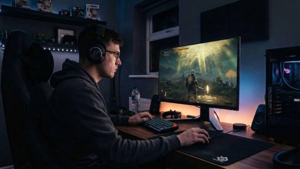 First-time Soulslike player — Elden Ring on a new Ginger6 build at 1080p