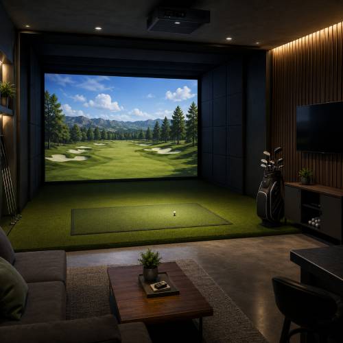 Ginger6 gaming PC for indoor golf simulator — E6 Connect, GSPro, hand-built in Wolverhampton
