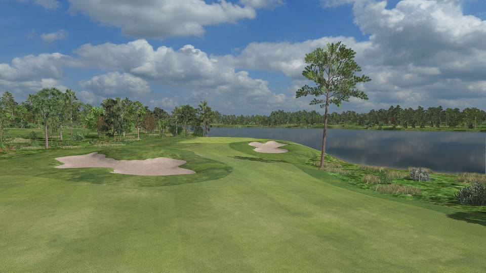 Golf simulator at 4K projector output — premium home setup