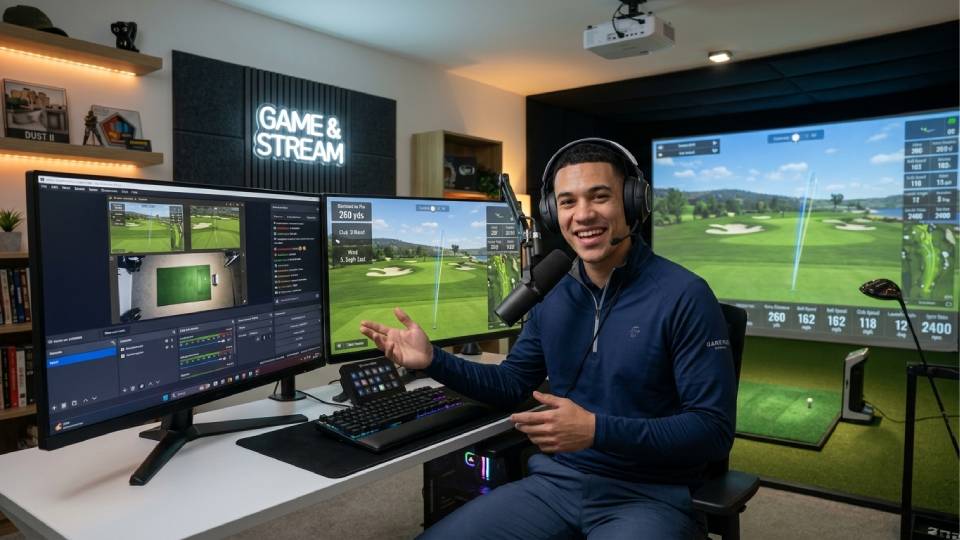 Golf simulator content creator — streaming golf sim content