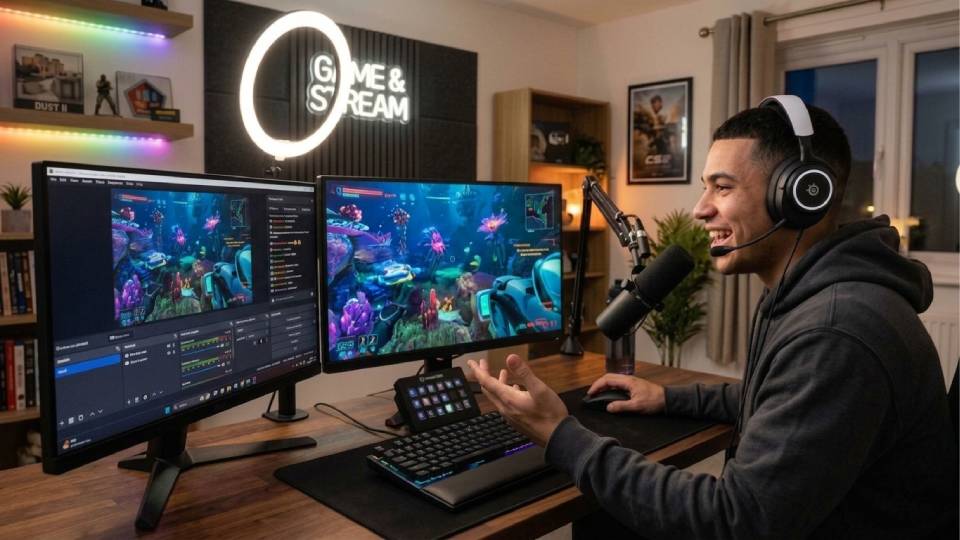 Gaming setup covering Subnautica 2 plus wider survival and action library