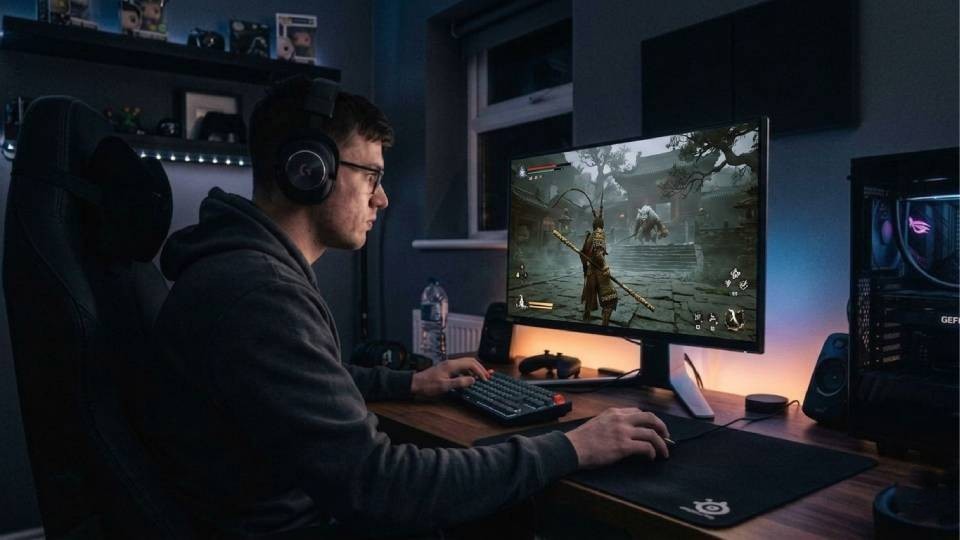 Enthusiast player running Black Myth: Wukong at ultra settings on a high-end Ginger6 build