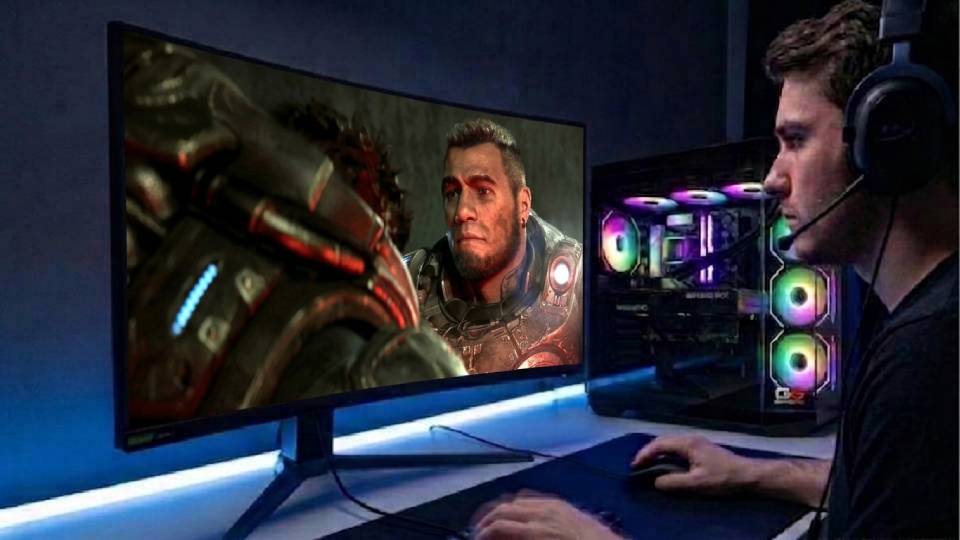 Ginger6 custom gaming PC build interior, ray tracing capable GPU for Gears of War: E-Day