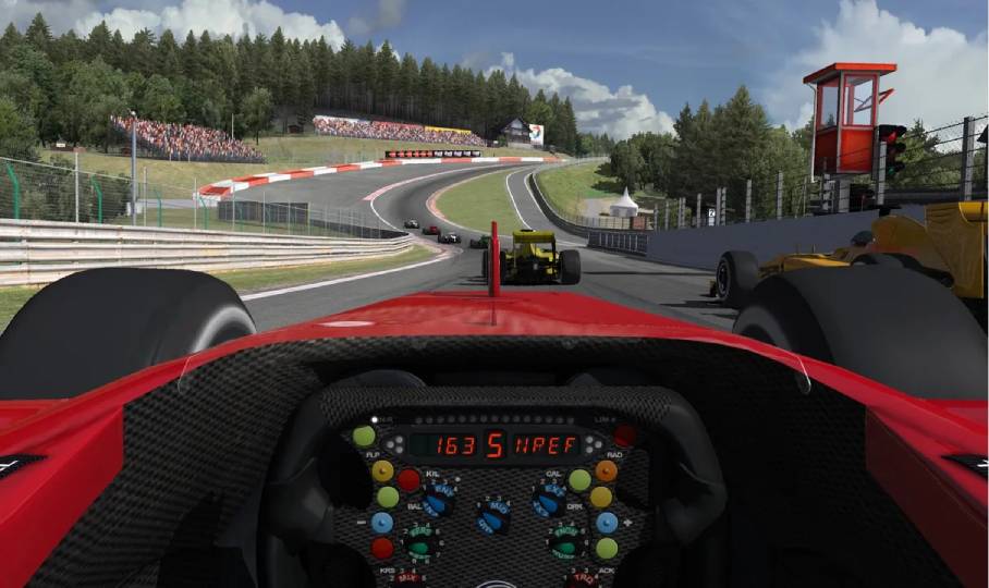 iRacing at solid settings — 1440p, competitive racing