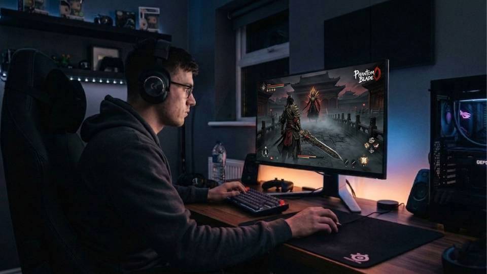 High frame rate action gaming setup — Phantom Blade Zero parry-timing demands consistent frame delivery