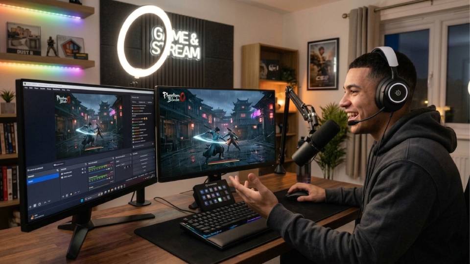 Gaming setup ready for Phantom Blade Zero at September 2026 launch