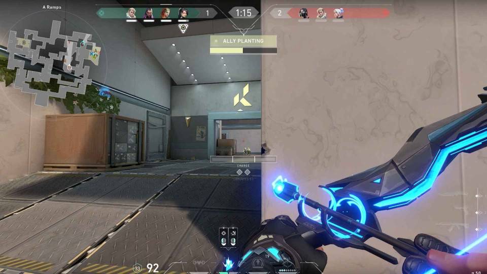 Valorant high settings screenshot — 360fps at 1080p