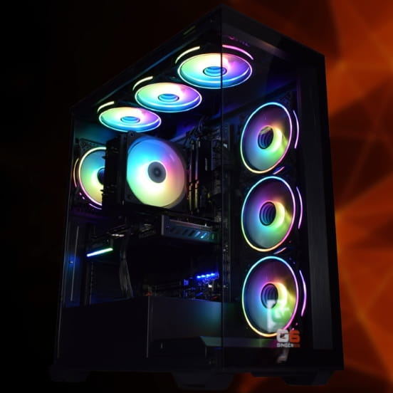 Ginger6 1440p gaming PC hand-built in Wolverhampton, West Midlands, configured for high frame rates at 1440p with clean cable management