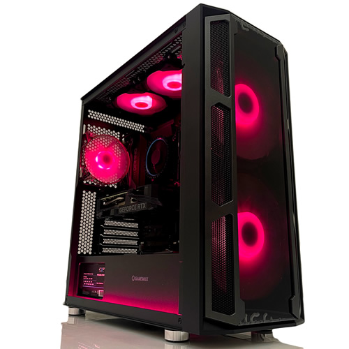 G6 Fusion 800 X6 interior view showing the RX 9070 16GB seated on the A620M H with the Ryzen 7 8700F inside the GameMax F15M case