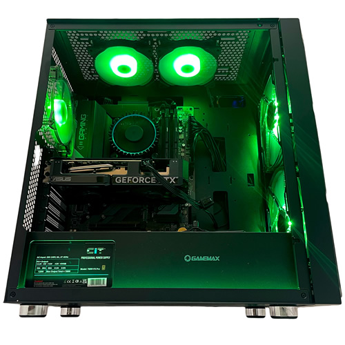Rear panel of the G6 Storm X6, RTX 5070 DisplayPort and HDMI outputs
