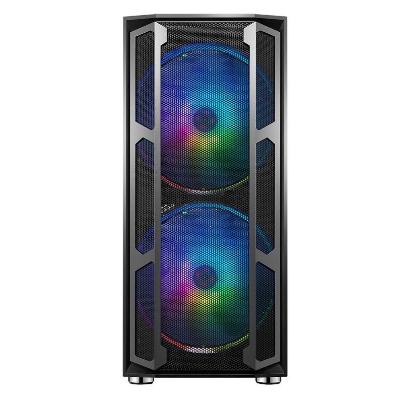 Front view of the GameMax F15M chassis on the G6 Storm X6