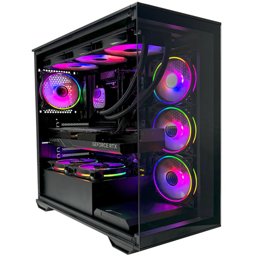 Rear panel of the G6 Galactic U3, Nvidia RTX 5080 DisplayPort and HDMI outputs alongside the Z790 D AX 2.5GbE LAN and Wi-Fi 6E antenna ports